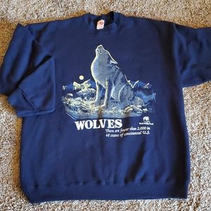 Vintage 1980s Wolves Wolf sweatshirt size XL